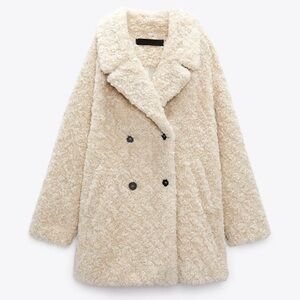 NWT ZARA FAUX FUR COAT SIZE S 3046/268/712